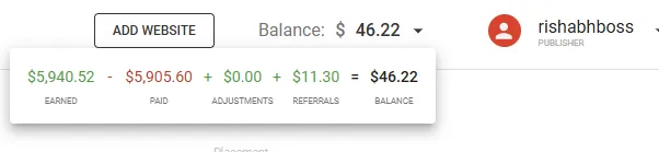 adsterra Earning proof